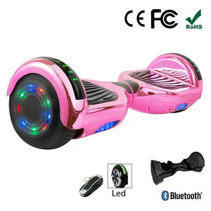Sale !   2023 Pink 6.5" Chrome Led Wheel Hoverboard