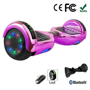 2023 Purple 6.5" Chrome Led Wheel Hoverboard